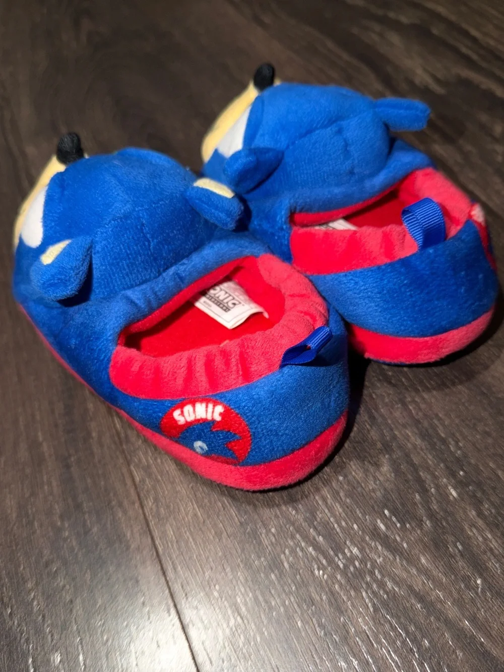 Sonic the Hedgehog Plush Toddler Slippers Size 7/8 Non-Slip
